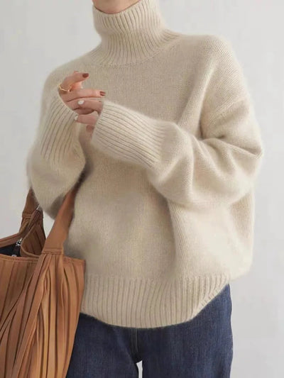 Emily™ – Pull à col roulé tricoté doux et confortable