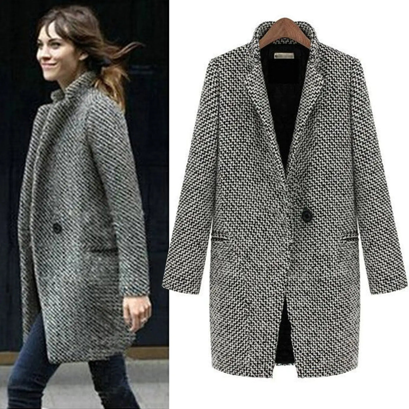 Rianne - Manteau Long en Laine