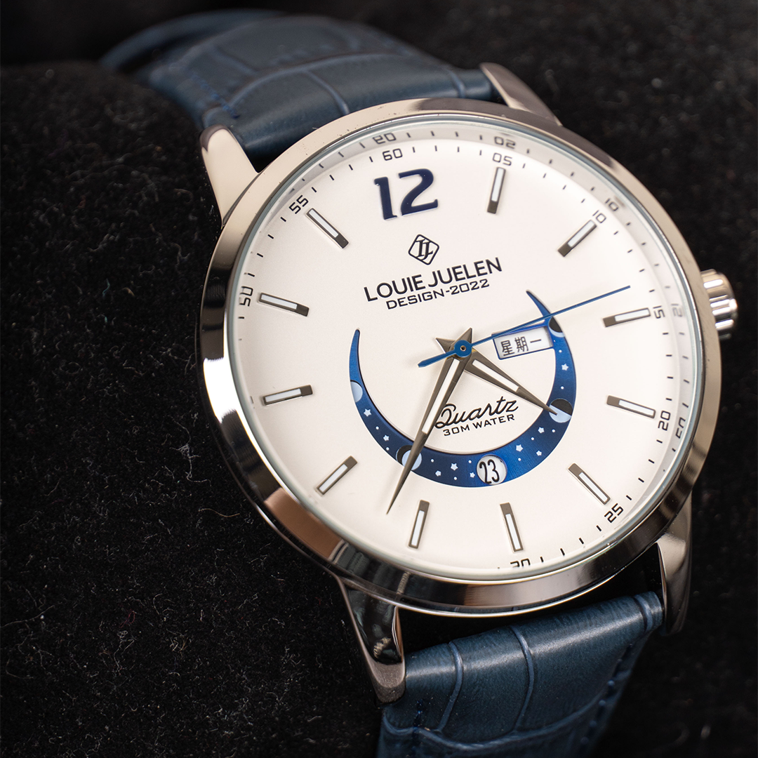 Montre élégante avec phase de lune