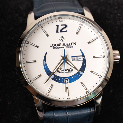 Montre élégante avec phase de lune