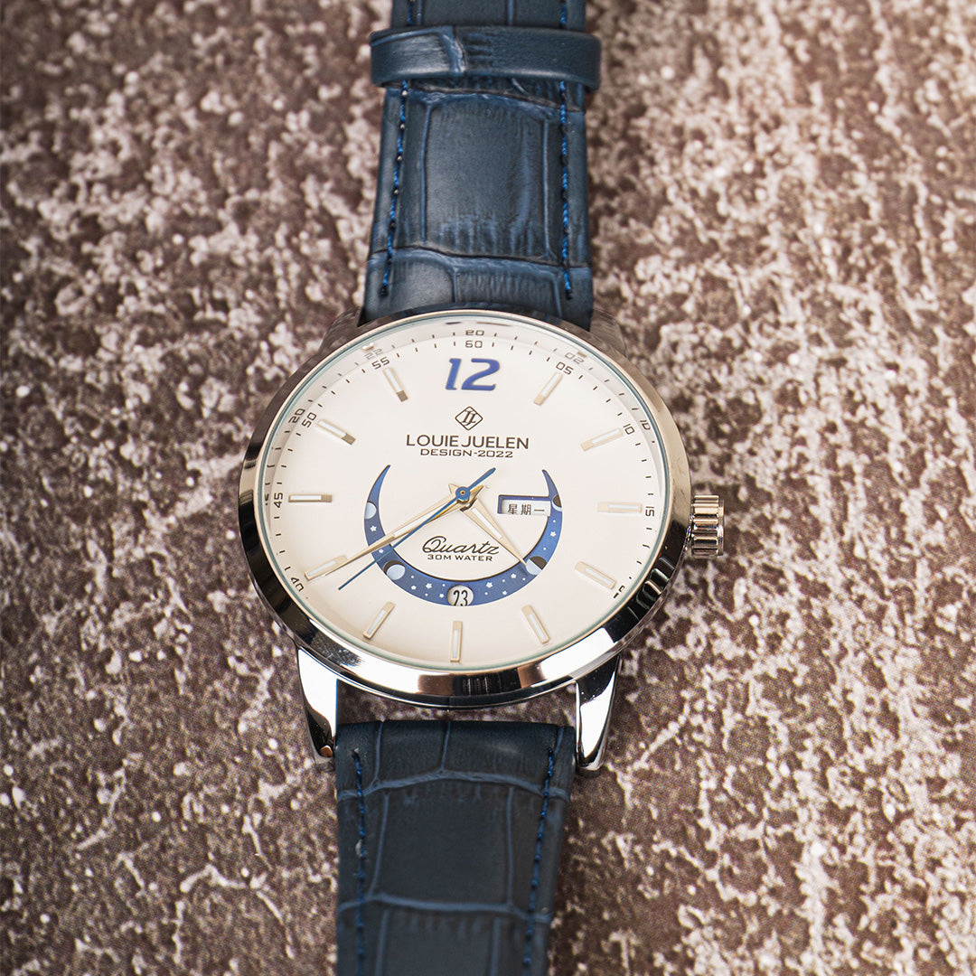 Montre élégante avec phase de lune