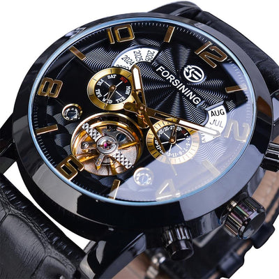 Montre automatique tourbillon mécanique luxueuse
