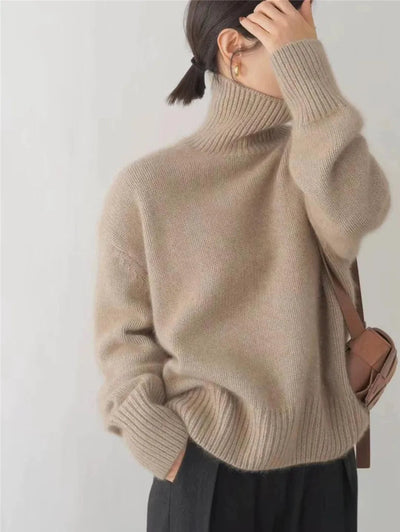 Emily™ – Pull à col roulé tricoté doux et confortable