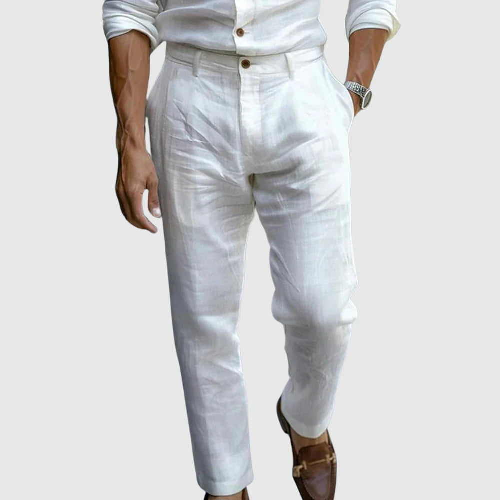 Pantalon en lin chic Saint-Tropez