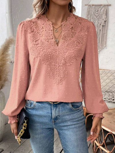 Blouse en dentelle à manches longues Zenya™