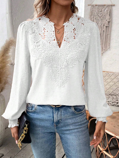 Blouse en dentelle à manches longues Zenya™
