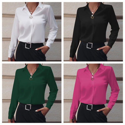 Mica™ Blouse Élegante à Coupe Slim