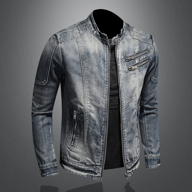 Théo™ - Veste Moto Rétro en Jean