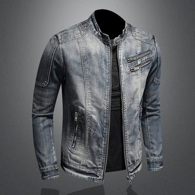 Théo™ - Veste Moto Rétro en Jean