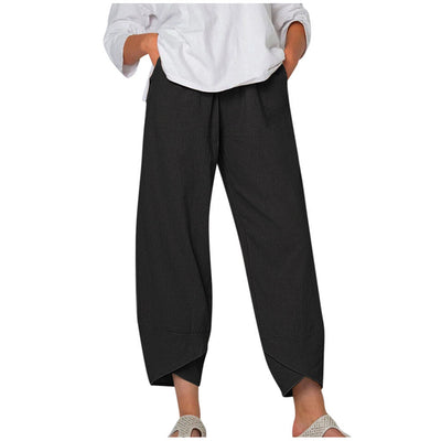 Pantalon Court en Coton-Lin Noira™