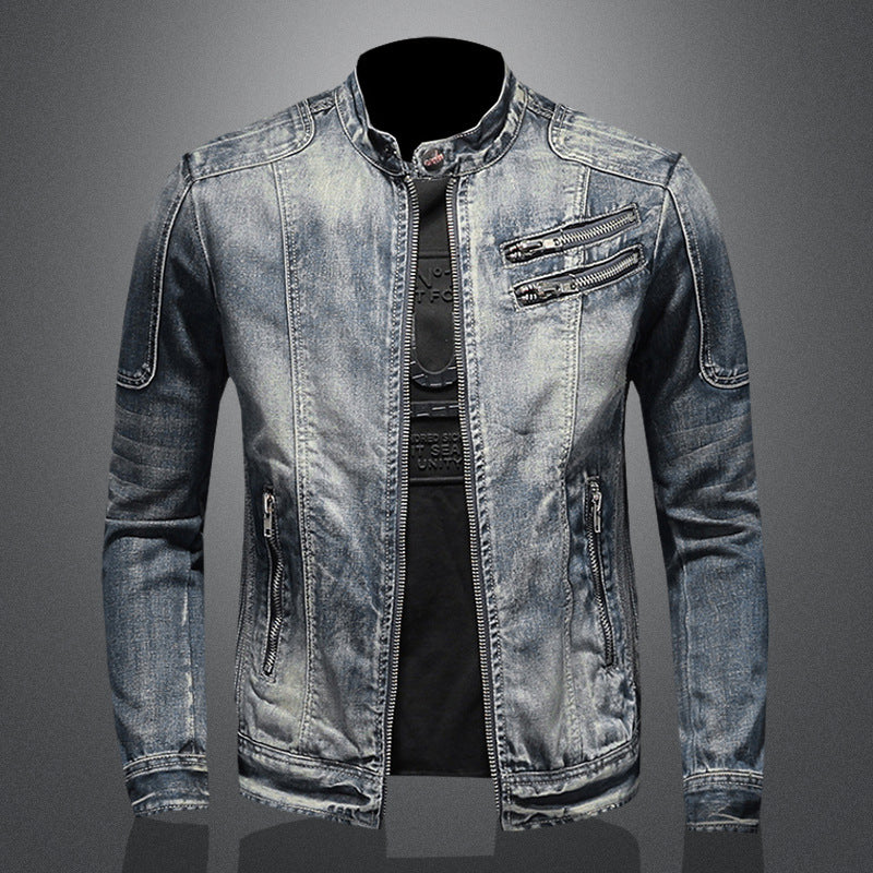 Théo™ - Veste Moto Rétro en Jean
