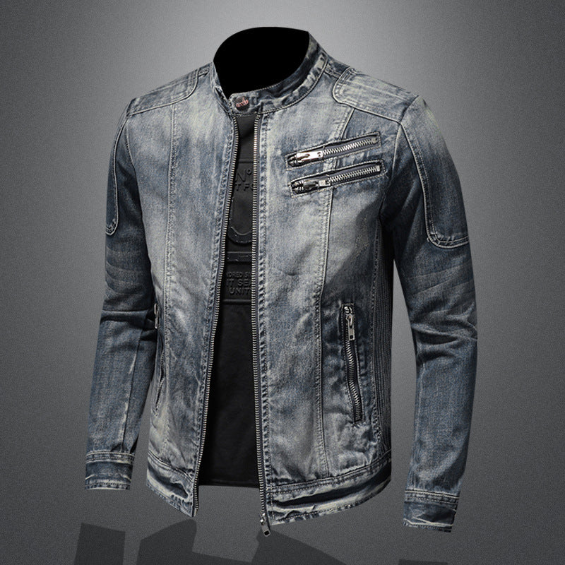 Théo™ - Veste Moto Rétro en Jean