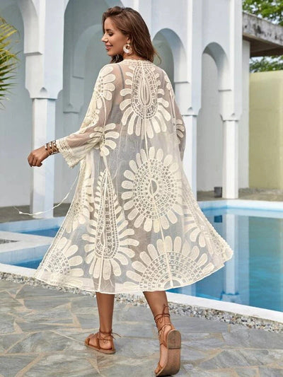 Elva™ Robe de Bain en Dentelle Transparente