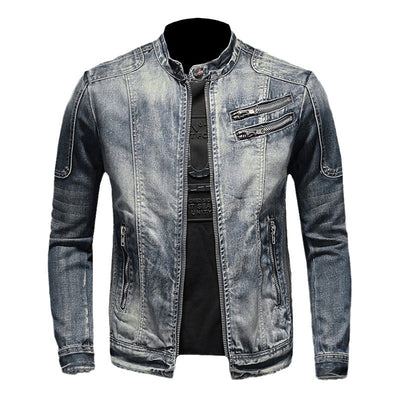 Théo™ - Veste Moto Rétro en Jean