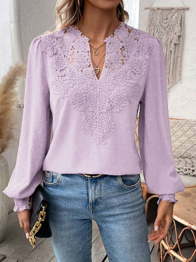 Blouse en dentelle à manches longues Zenya™