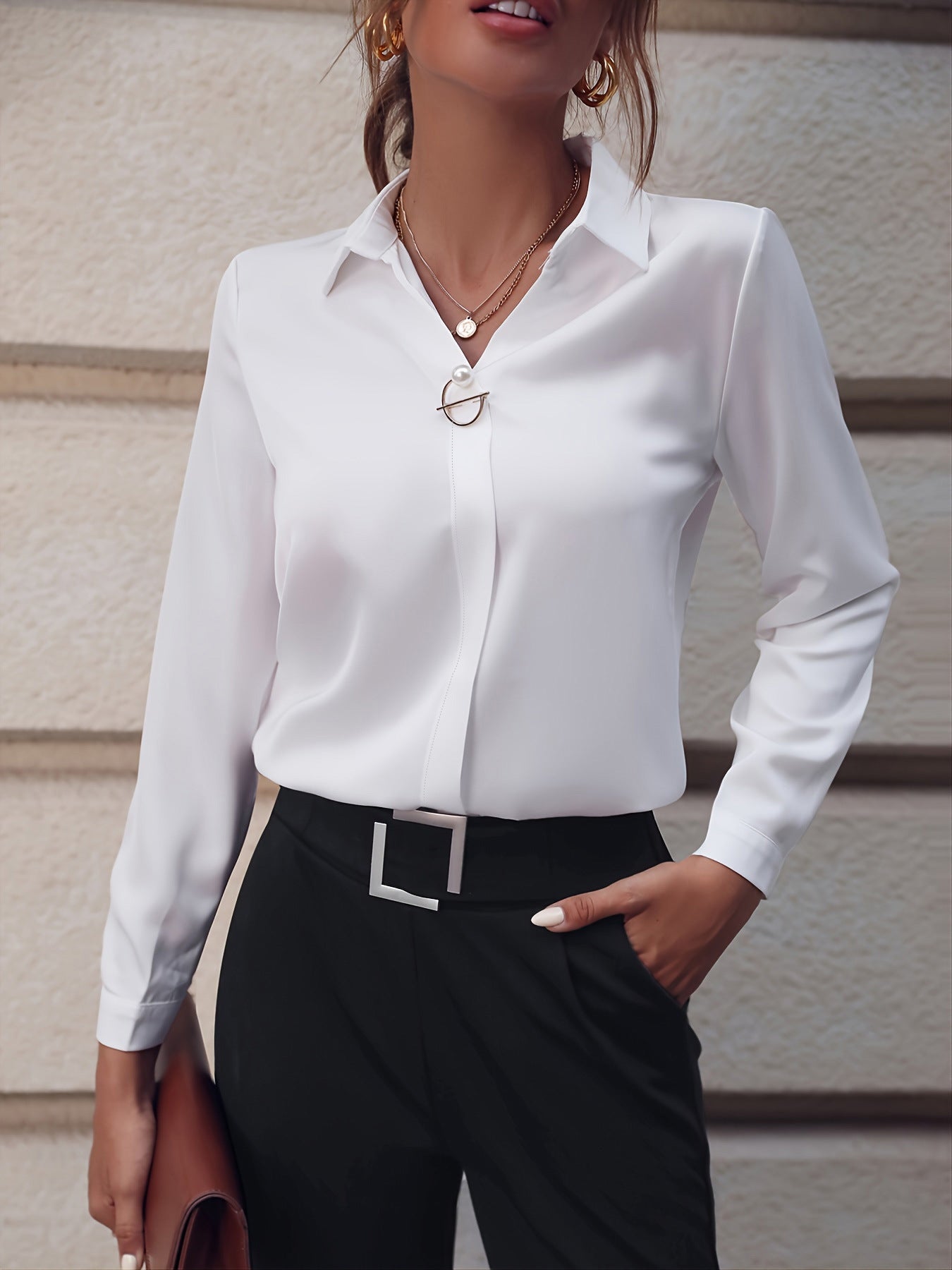 Mica™ Blouse Élegante à Coupe Slim