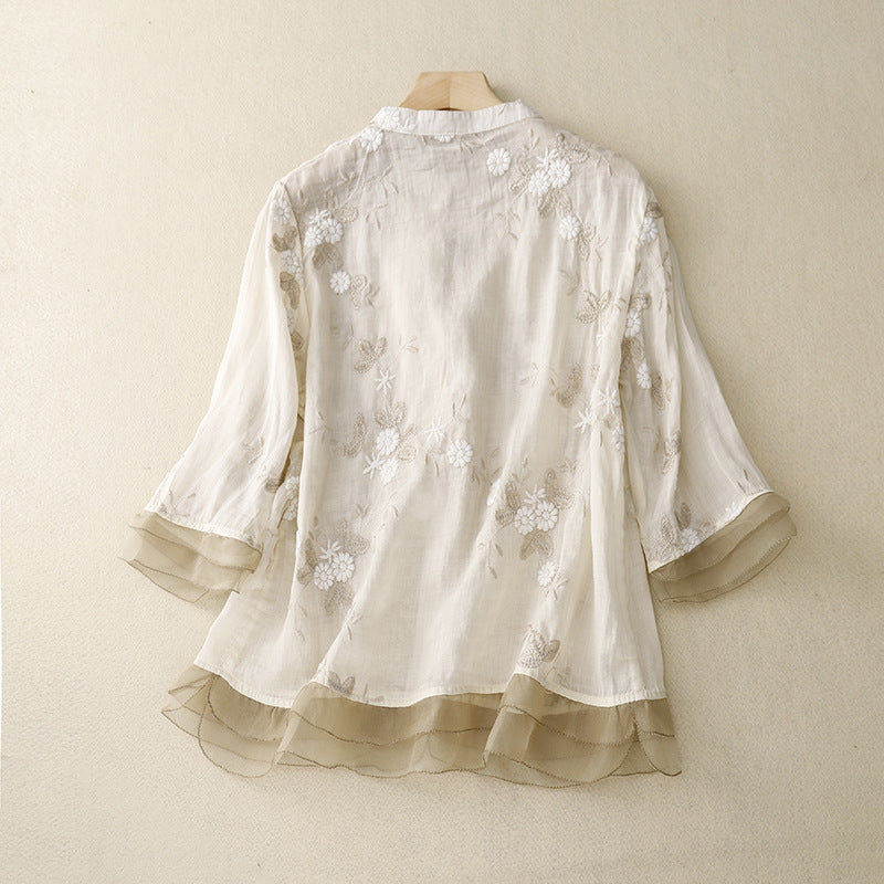 Laurienne™ | Chemise à broderies