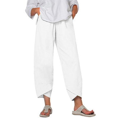 Pantalon Court en Coton-Lin Noira™