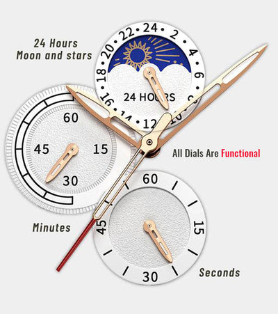 Montre en quartz en cuir luxueux