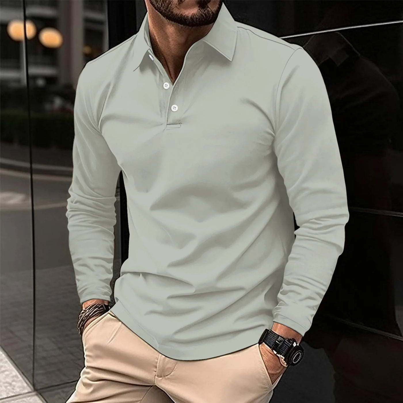 Ethan™ - Polo décontracté à manches longues