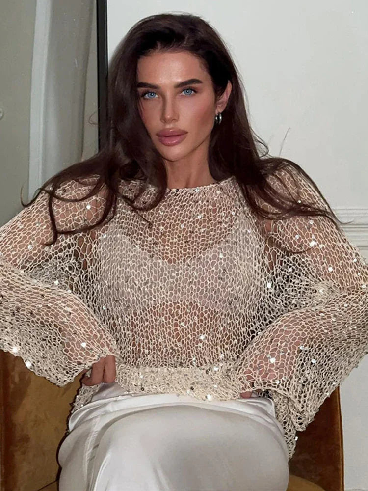 KATIA | Pull chic en sequins