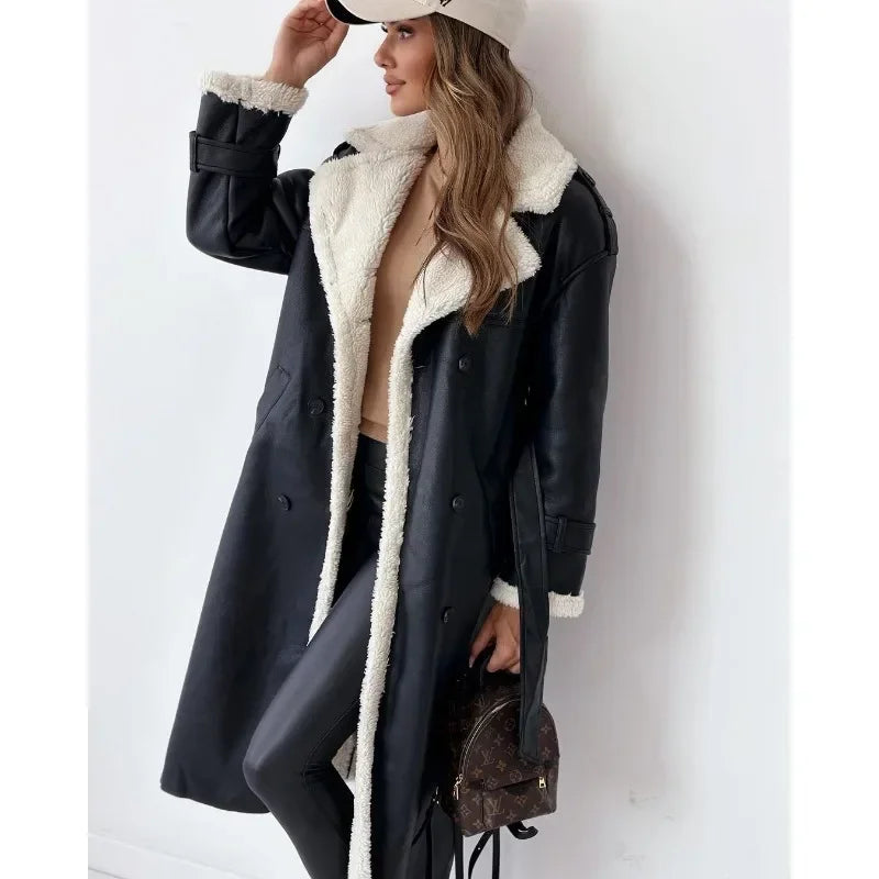 Monroe | Manteau Cuir Doublure Laine