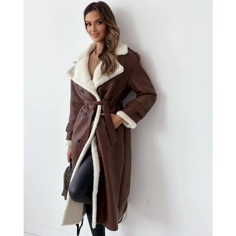 Monroe | Manteau Cuir Doublure Laine
