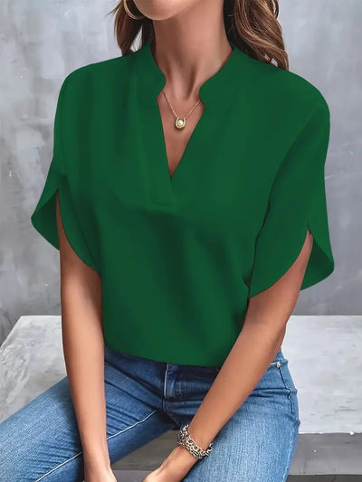 CLARA | Blouse en chiffon solide