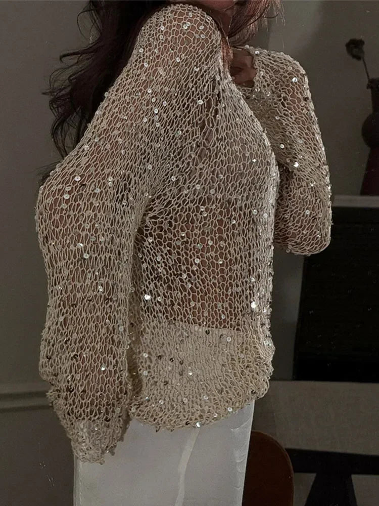 KATIA | Pull chic en sequins
