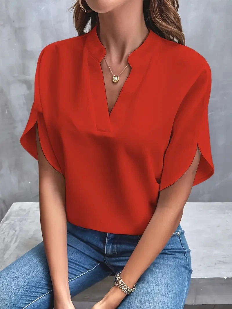 CLARA | Blouse en chiffon solide