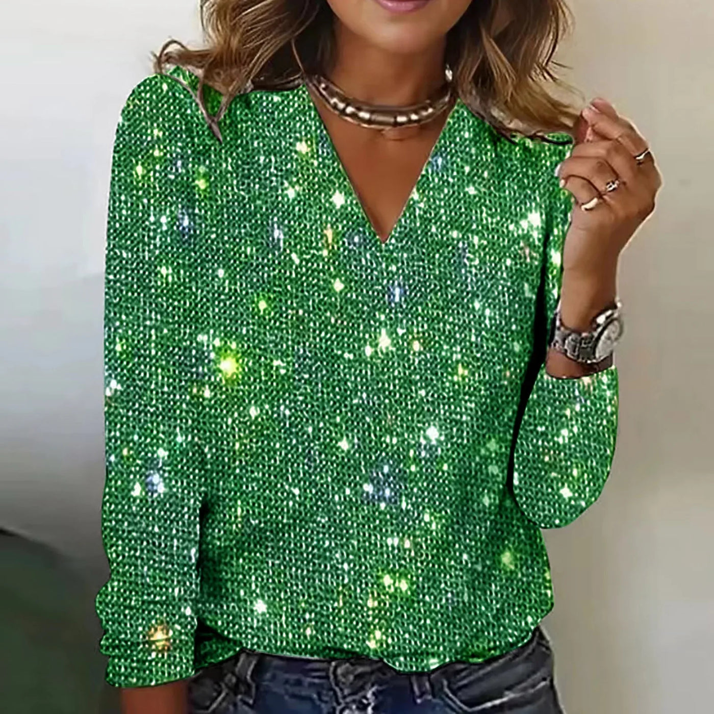 Monique | Top en sequins