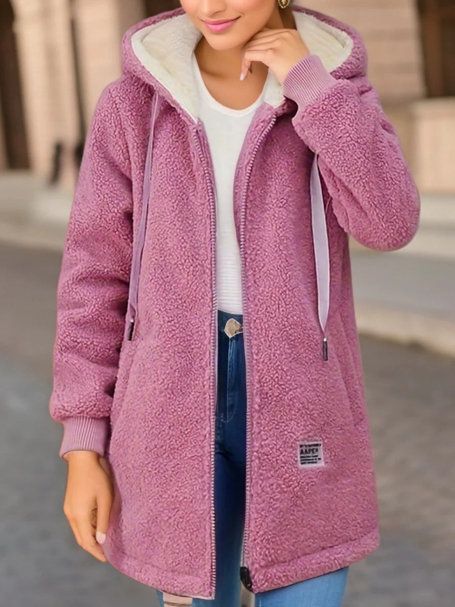 Manteau Vera™ en polaire à capuche type sherpa