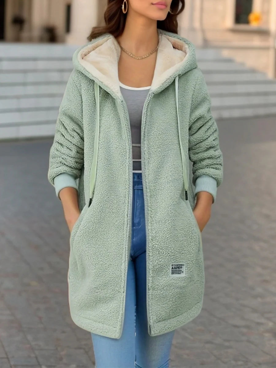 Manteau Vera™ en polaire à capuche type sherpa