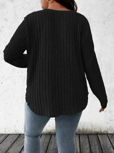 Pull Col V grande taille 1XL-5XL