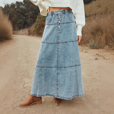 Jupe Maxi en Jean Boho