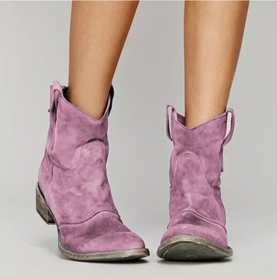 Roselle | Bottes western en daim
