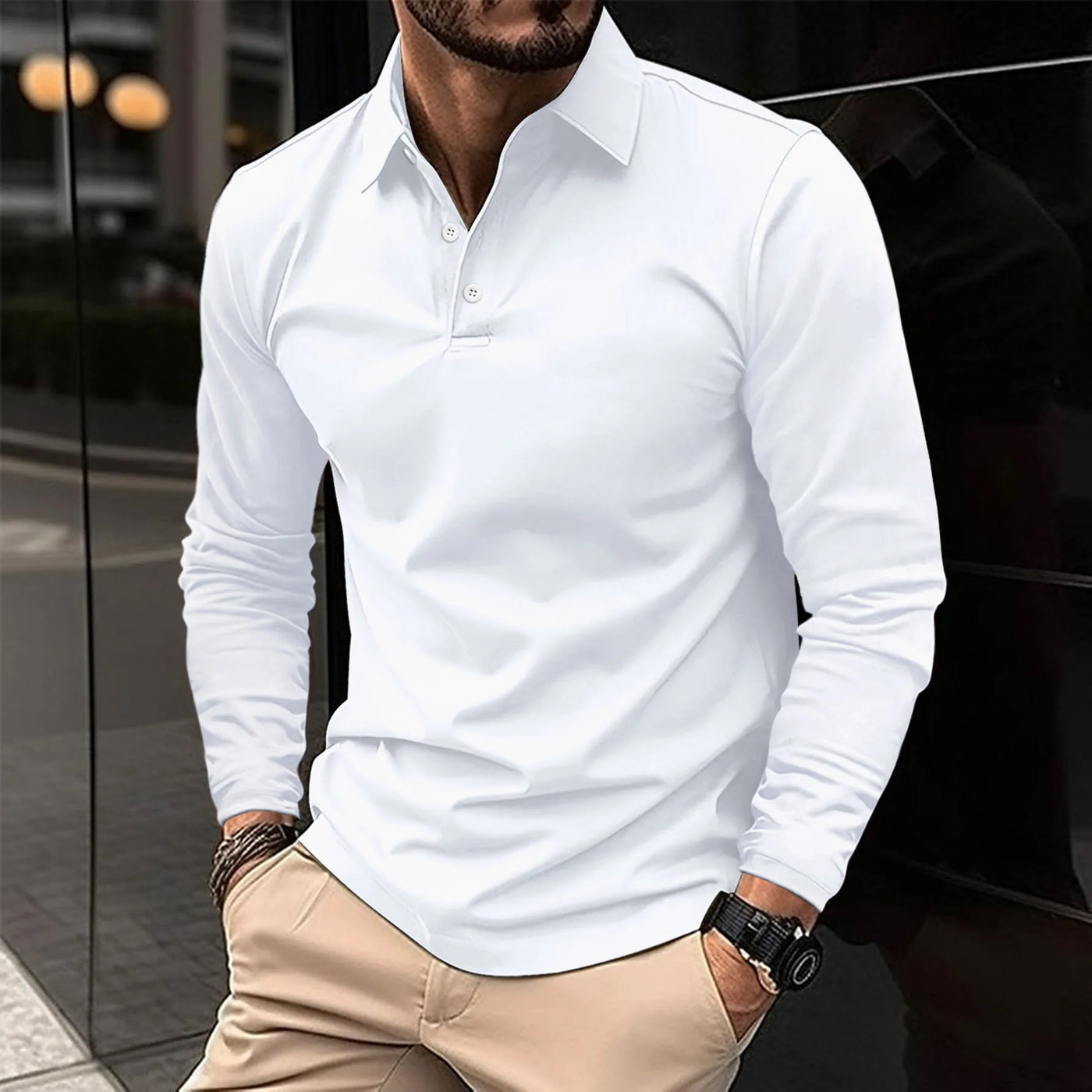 Ethan™ - Polo décontracté à manches longues