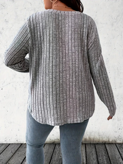 Pull Col V grande taille 1XL-5XL