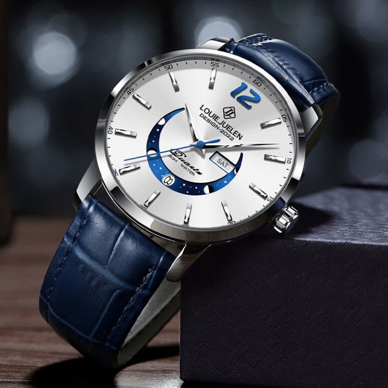 Montre élégante avec phase de lune