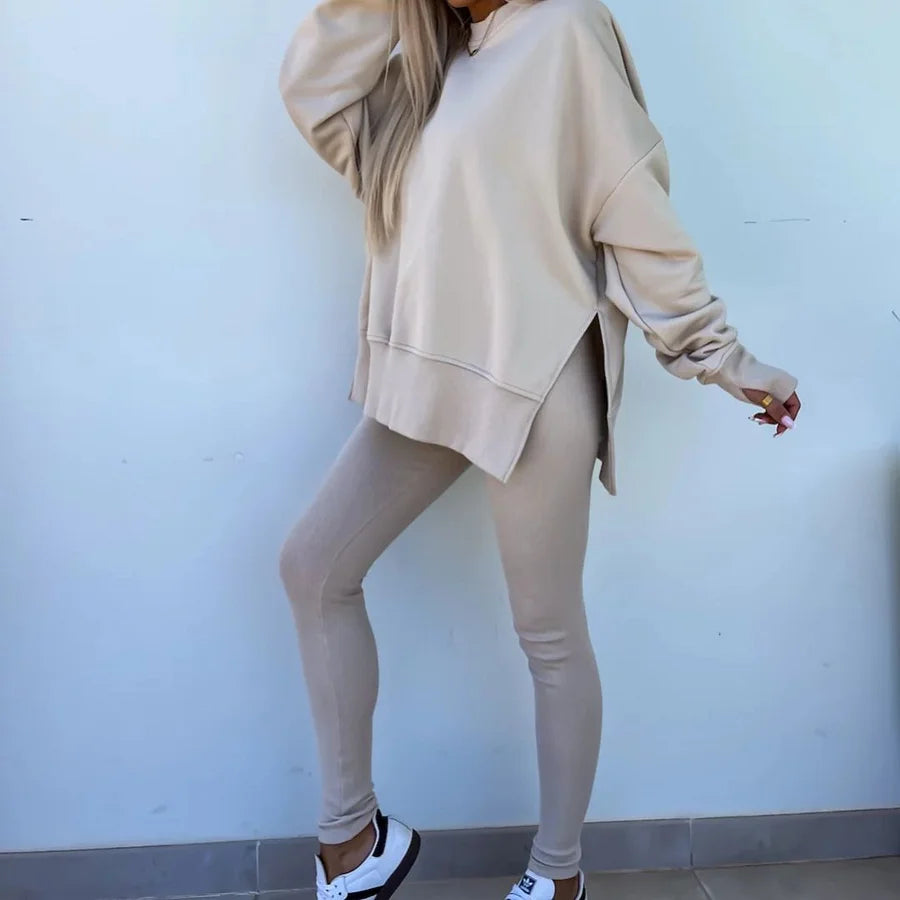 Ensemble Maria™ Ensemble confortable : sweat oversize et leggings