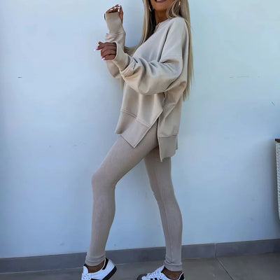 Ensemble Maria™ Ensemble confortable : sweat oversize et leggings