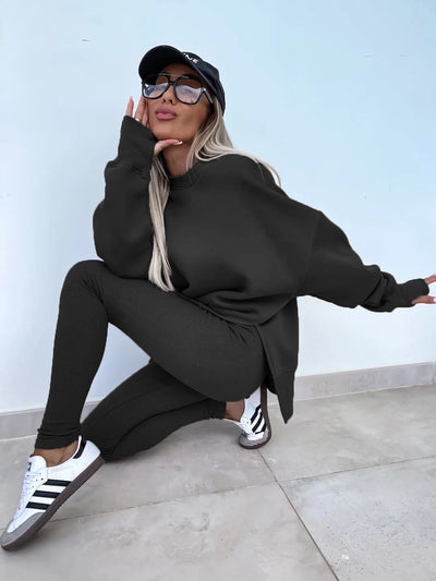 Ensemble Maria™ Ensemble confortable : sweat oversize et leggings