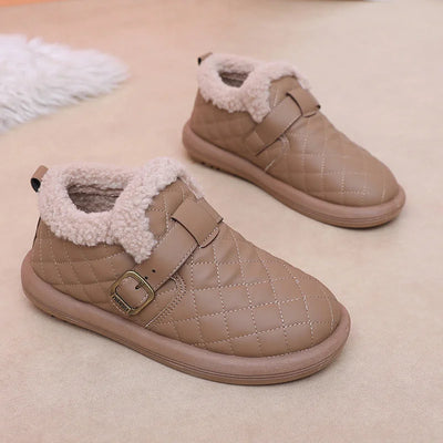 🔥 Promotion -60% Pantoufles d'hiver en cuir pour femme