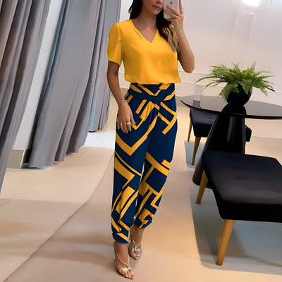 Alexandra | Ensemble avec blouse et pantalon