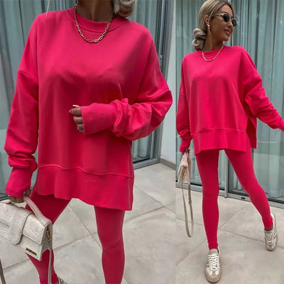 Ensemble Maria™ Ensemble confortable : sweat oversize et leggings