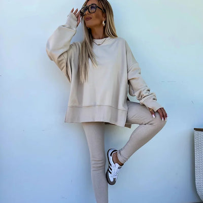 Ensemble Maria™ Ensemble confortable : sweat oversize et leggings