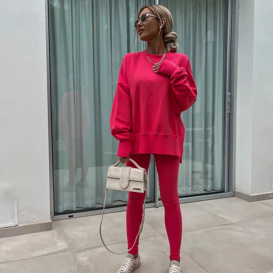 Ensemble Maria™ Ensemble confortable : sweat oversize et leggings