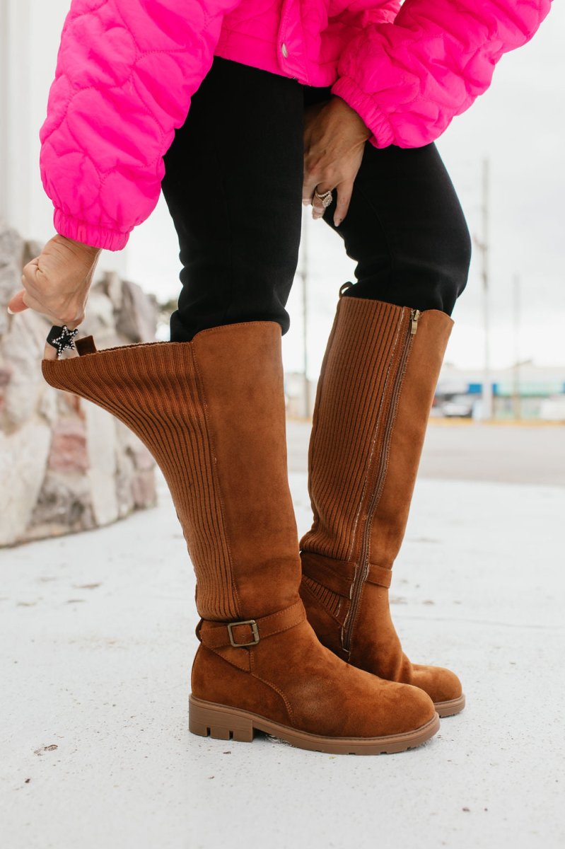 Bottes Faux Suède Tobacco Hay There