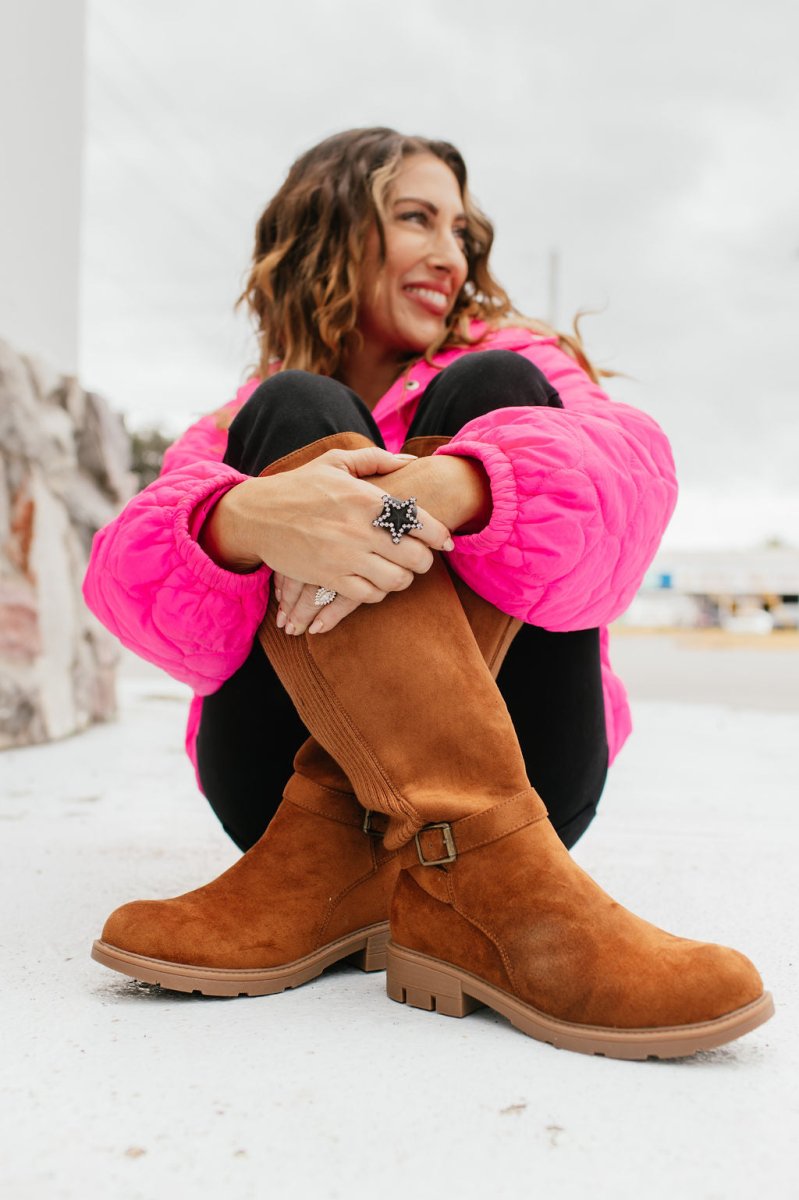 Bottes Faux Suède Tobacco Hay There