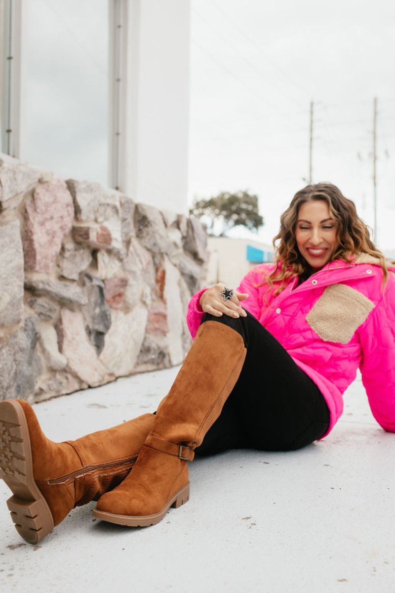 Bottes Faux Suède Tobacco Hay There